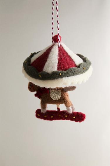 FELT HORSE CHRISTMAS TREE DECORATION - Multicoloured by Zara - Image 1