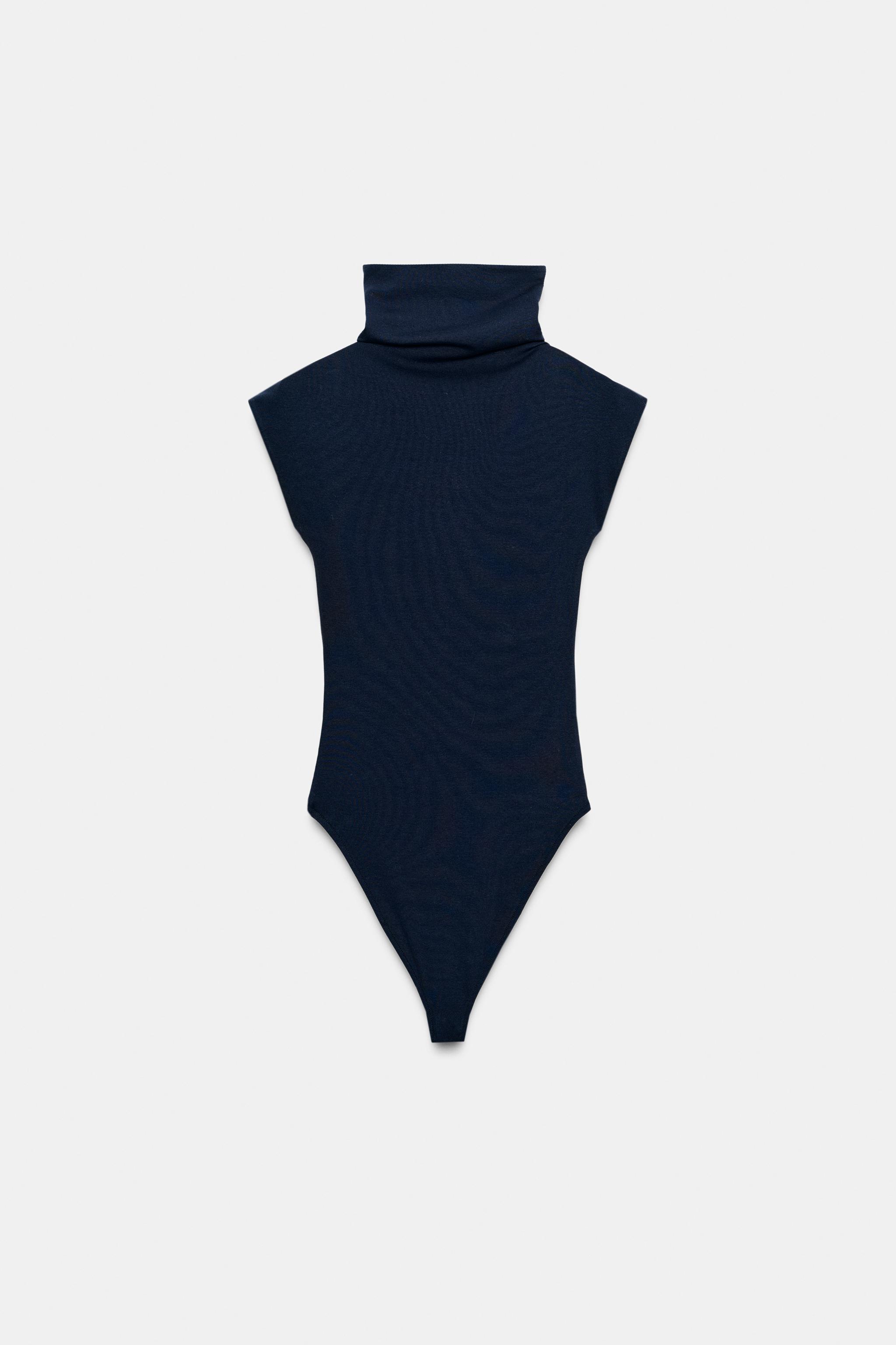 COTTON HIGH COLLAR BODYSUIT