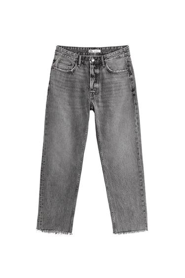 STRAIGHT FIT CROPPED JEANS
