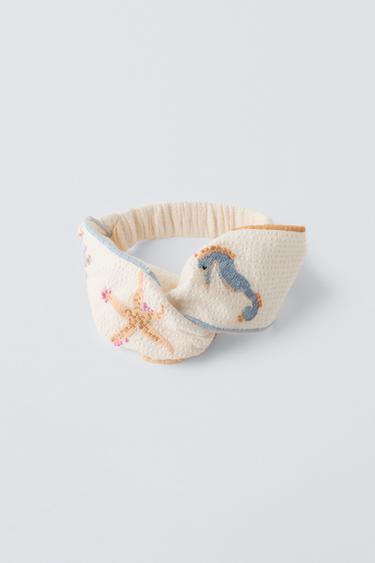 EMBROIDERED TURBAN - Ecru by Zara - Image 3