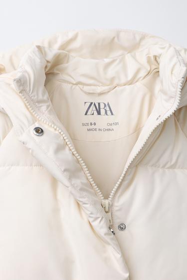 HOODED PADDED JACKET - Ecru by Zara - Image 6