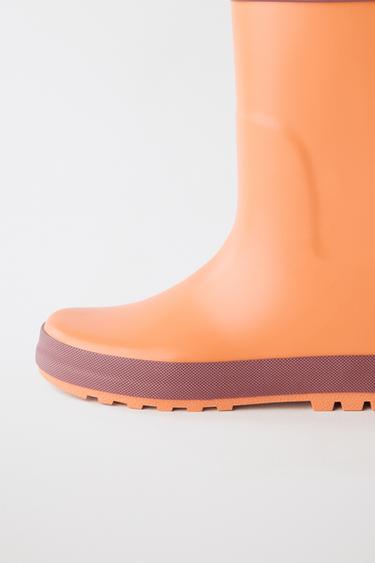 COLOUR BLOCK WELLIES - Orange by Zara - Image 8