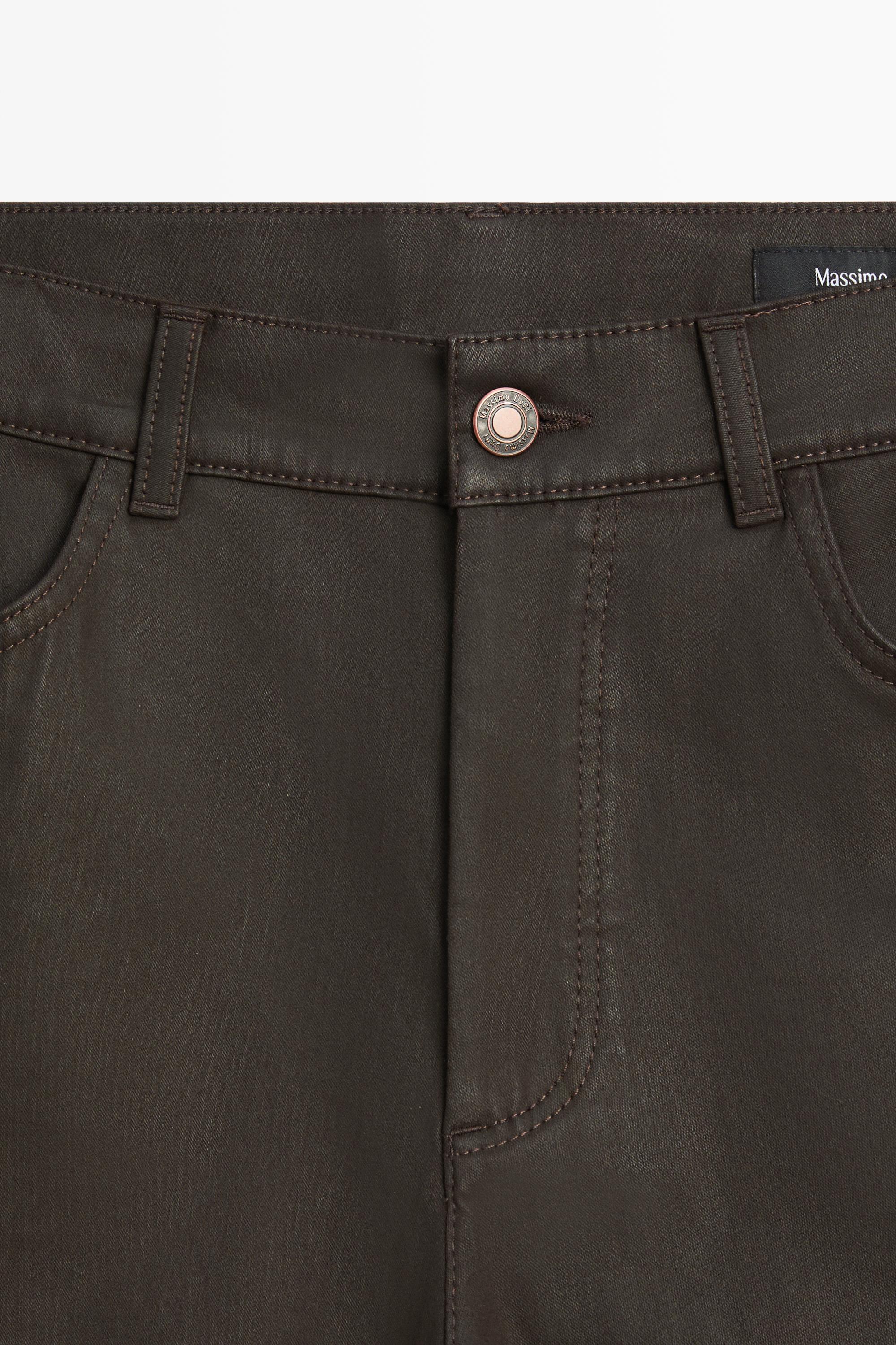 Pantalon straight enduit