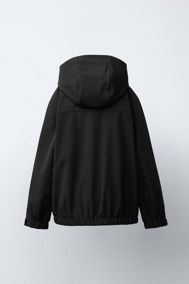 VESTE TECHNIQUE DOUBLÉE CAPUCHE DÉPERLANTE - Noir de Zara - Image 3