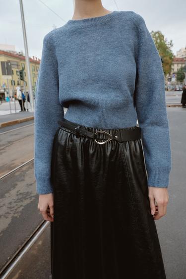 SOFT KNIT JUMPER - Mid-blue by Zara