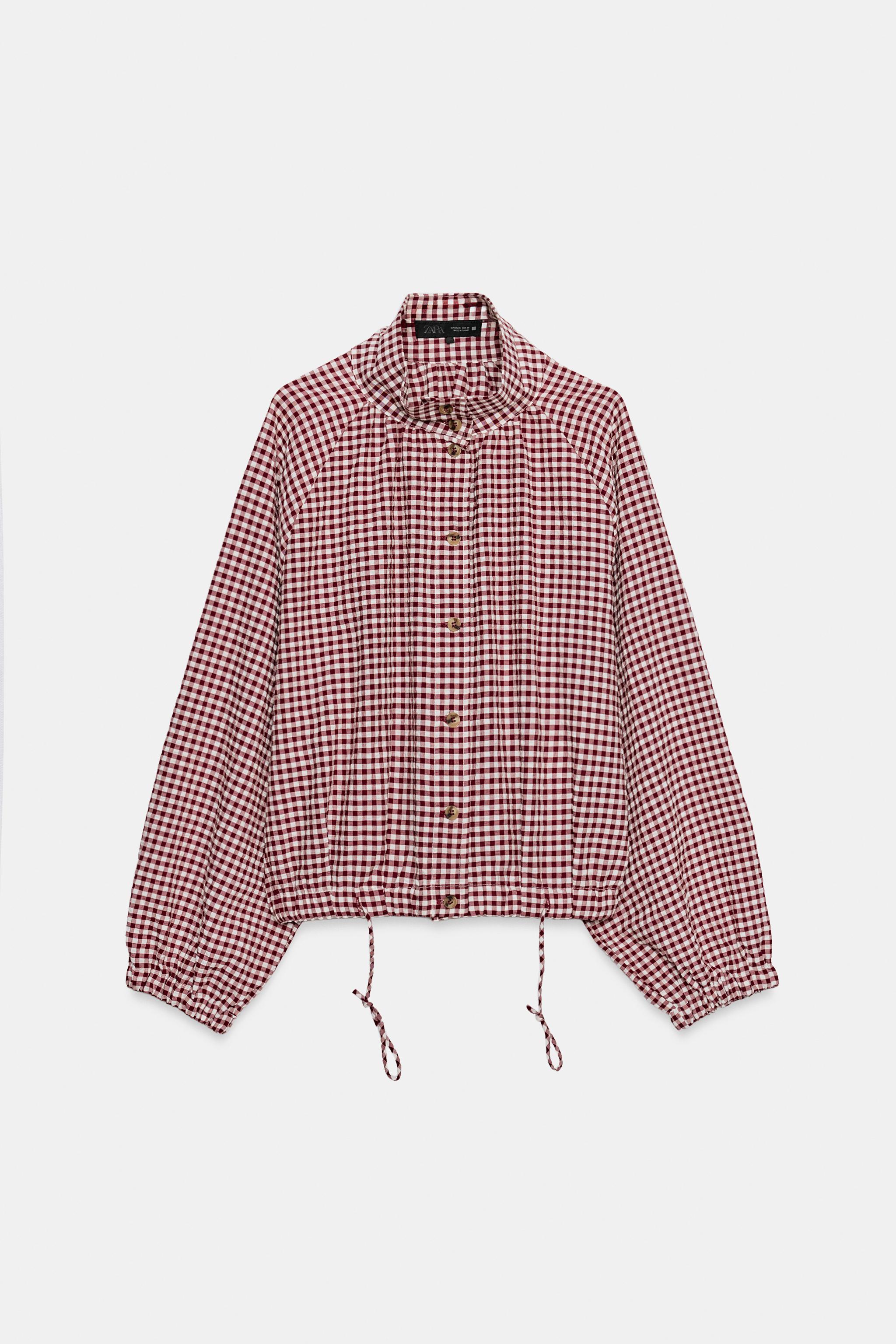 Женские куртки Zara PLAID JACKET — фото 6