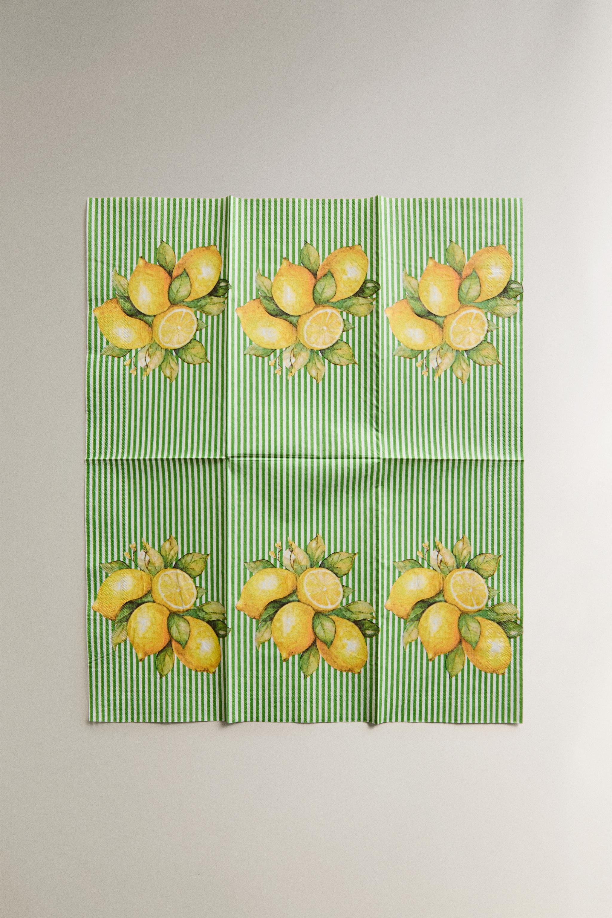 LEMON PAPER NAPKINS PACK (PACK OF 30)