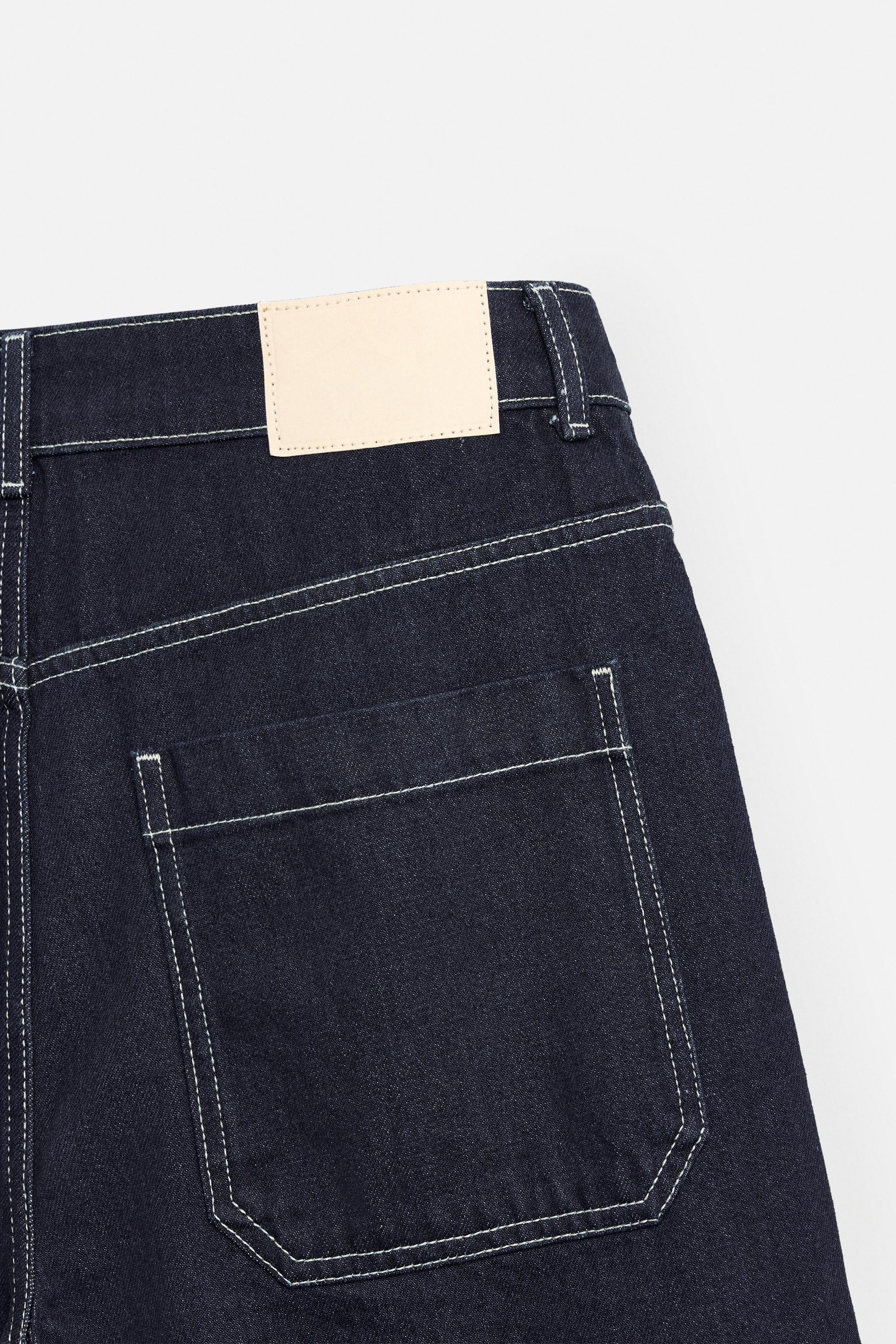 ワイドレッグバギーデニムパンツ - ネイビーブルー | ZARA Japan
