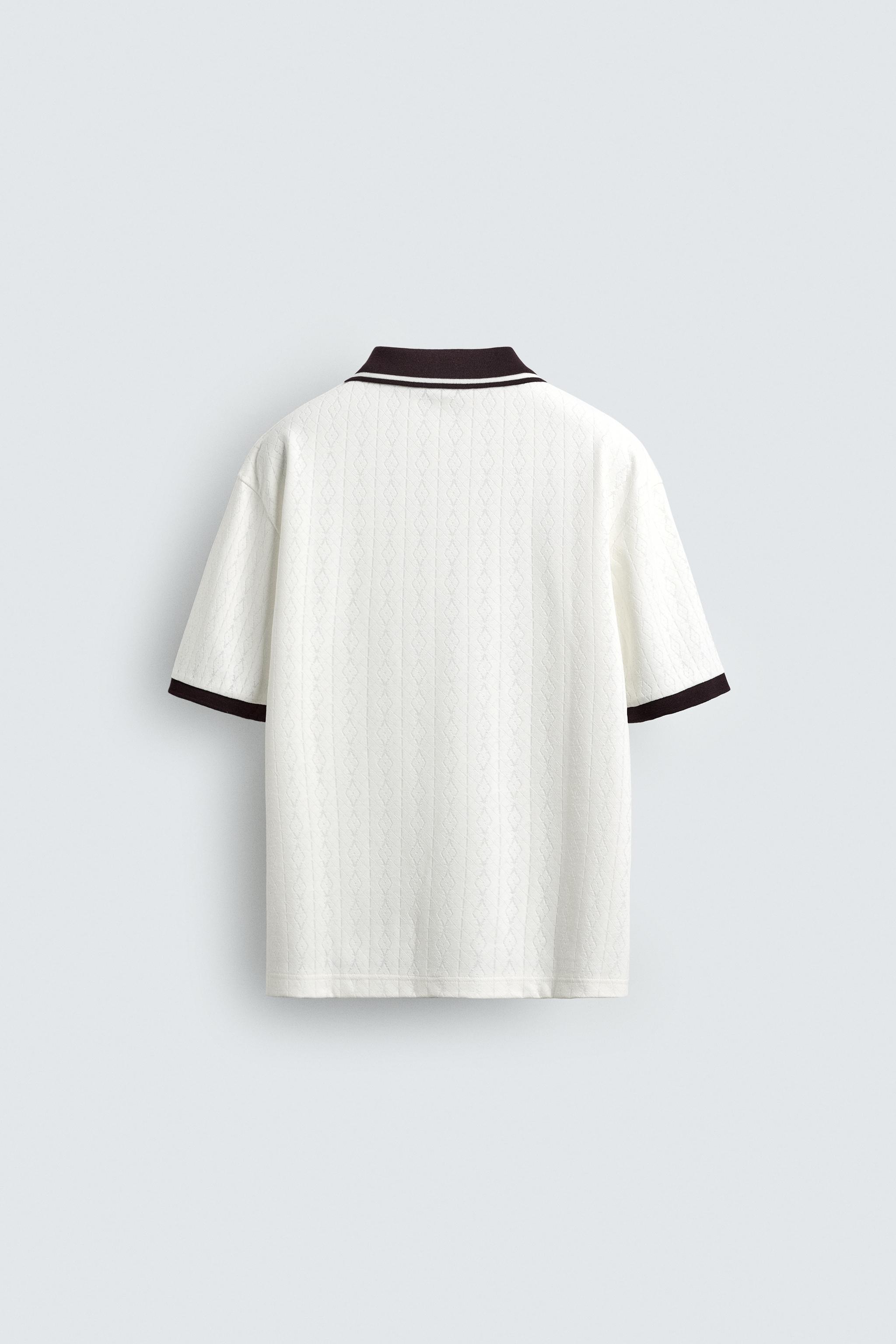 POLO JACQUARD VERTICAL BRODÉ