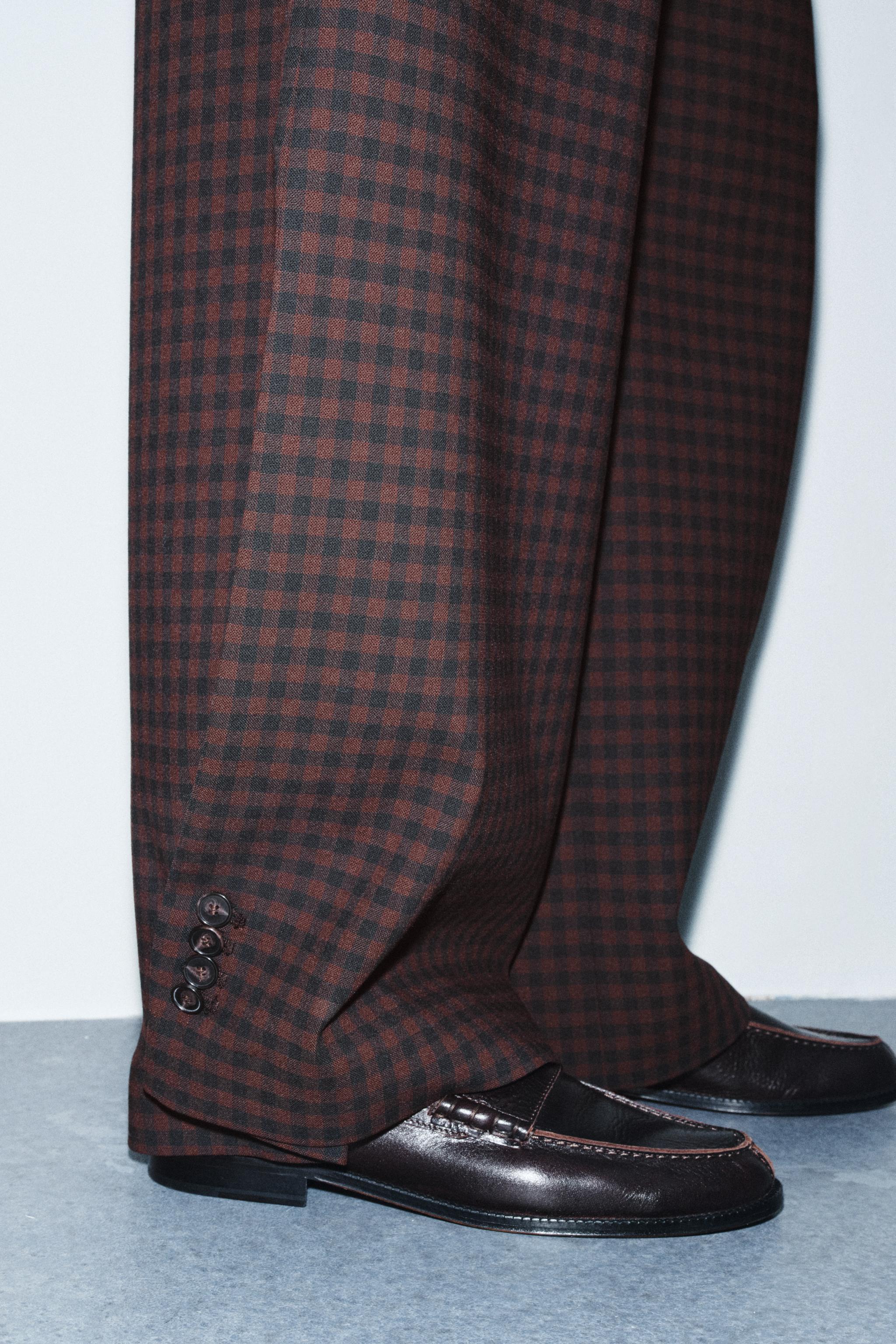 ZW COLLECTION BALLOON PANTS WITH BUTTONS - Brown | ZARA Canada