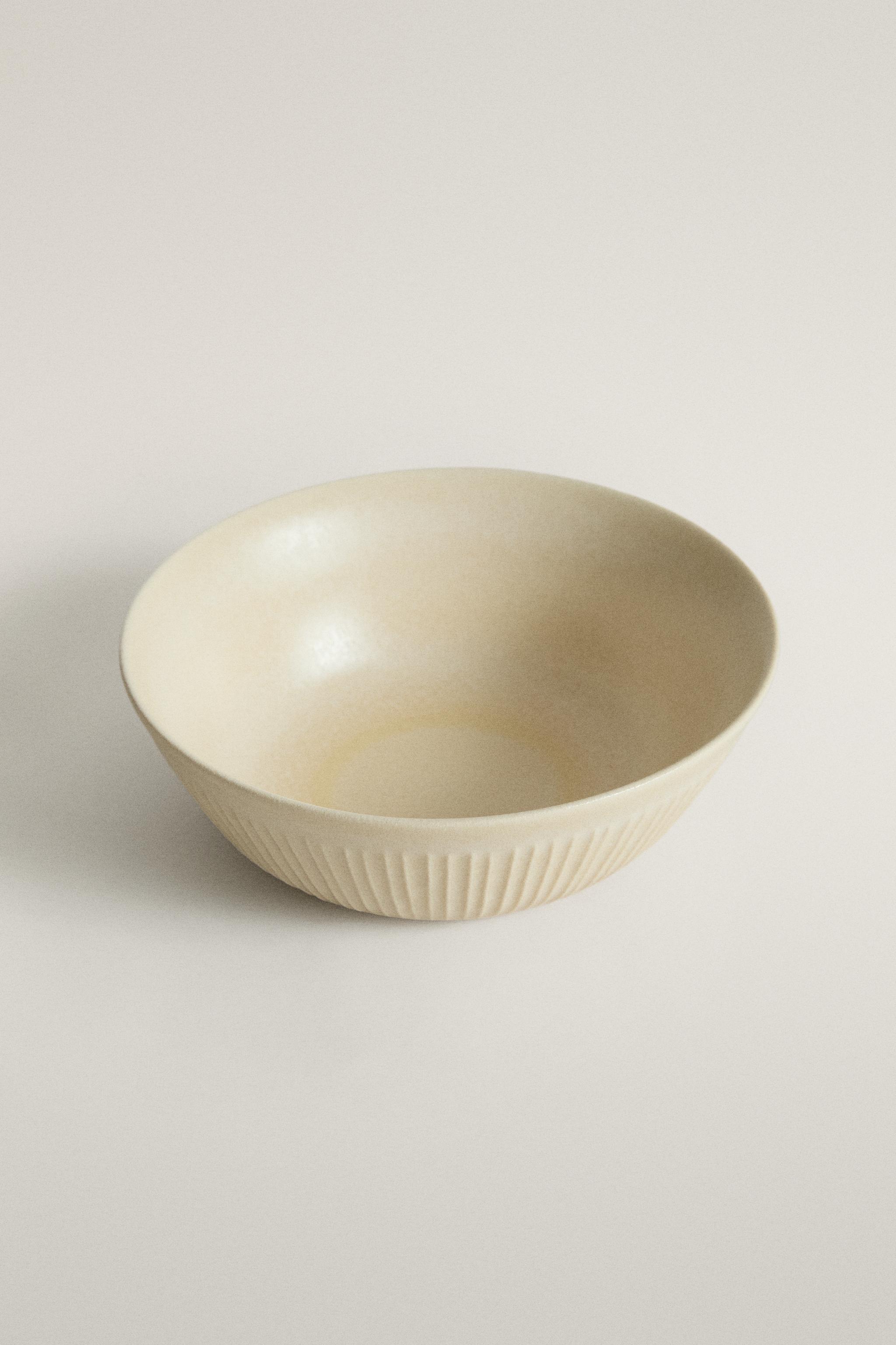 STRIPED STONEWARE BOWL