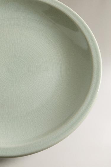 ENAMELLED STONEWARE DINNER PLATE - Sea green by Zara - Image 2