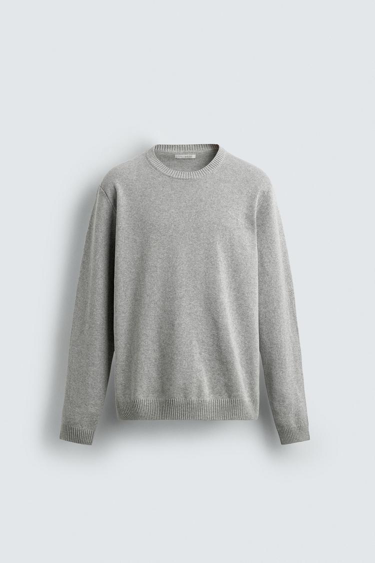 ZARA TEXTURED COTTON JUMPER