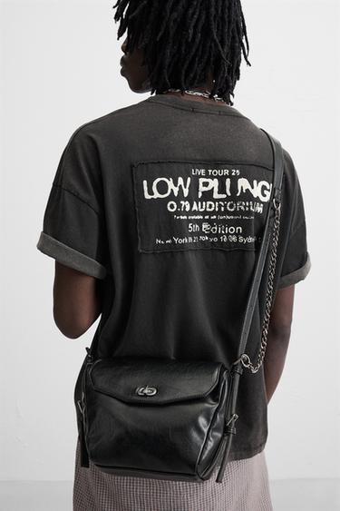 CROSSBODY BAG WITH CHAINS - Black by Zara - Image 1