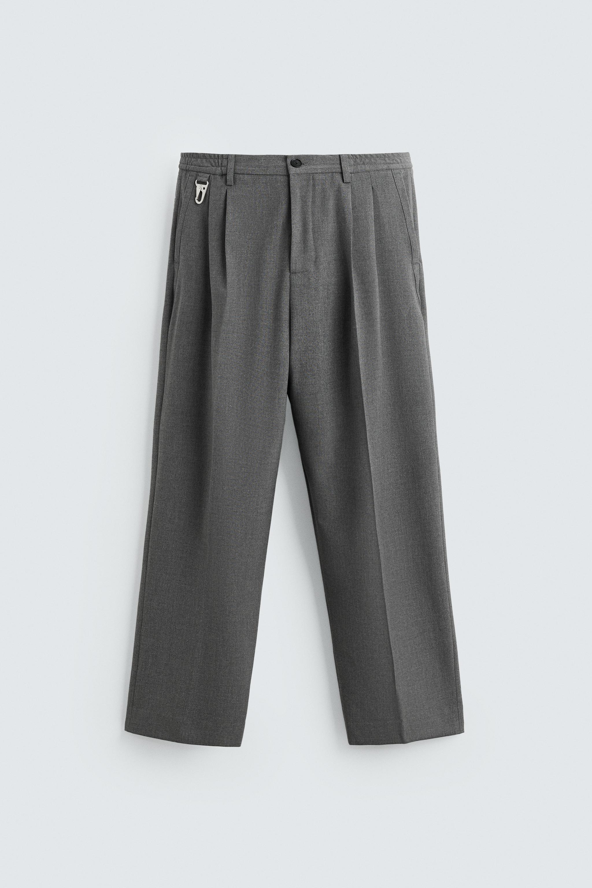WIDE-LEG PLEATED TROUSERS - Mink | ZARA Australia