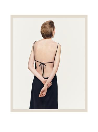 Zara Long dress with rhinestone detail - Black