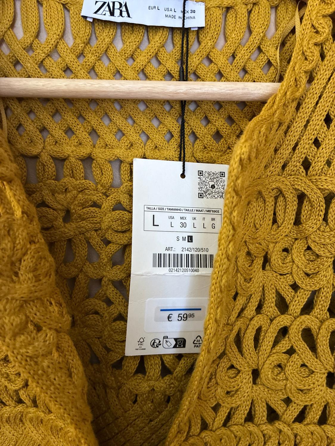 SHORT MACRAMÉ CARDIGAN WITH FRINGING - Image 3