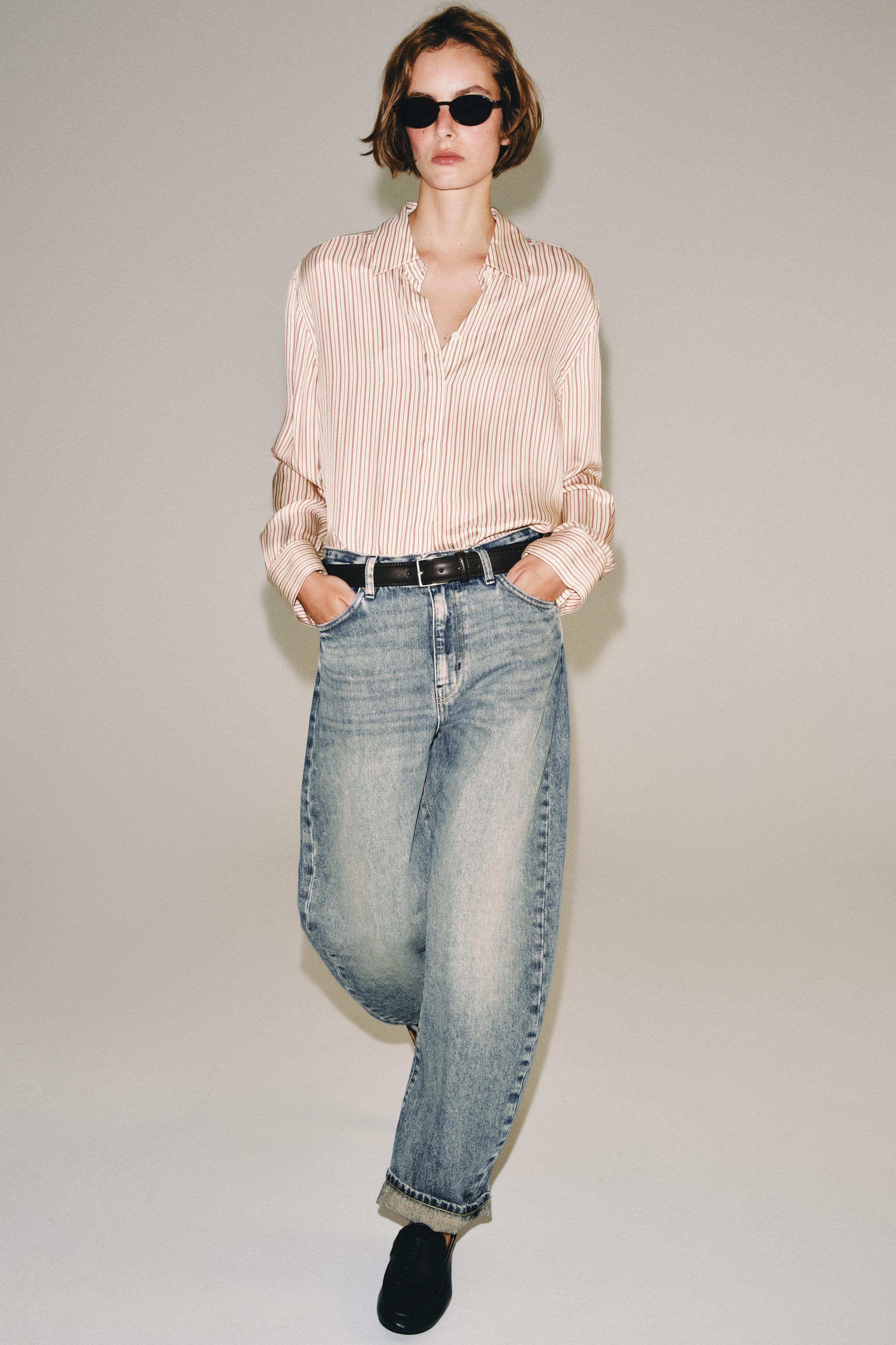 ZW COLLECTION SILK STRIPED SHIRT