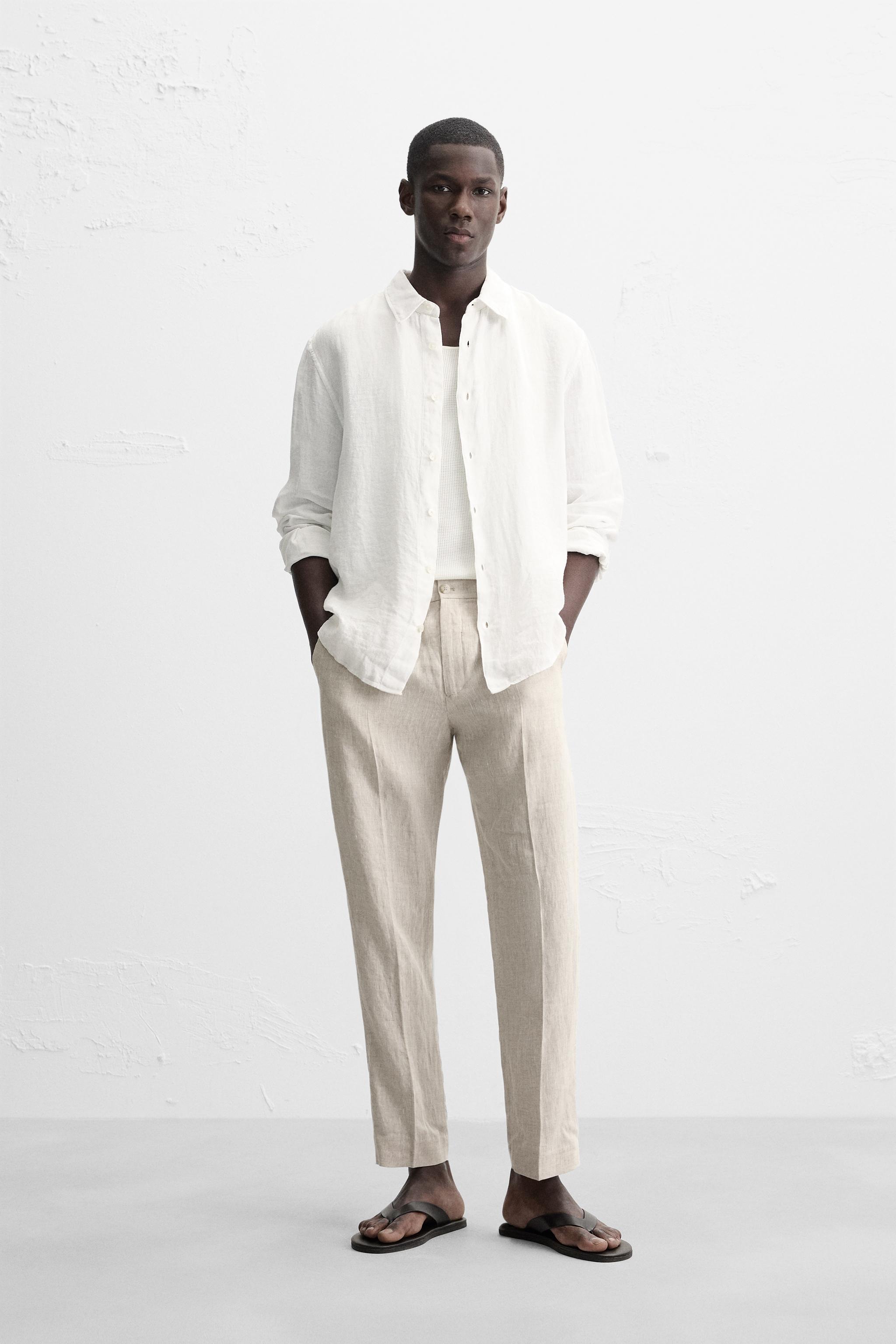 Sage / floating linen pants (sand/carbon/cloud) – deres.online