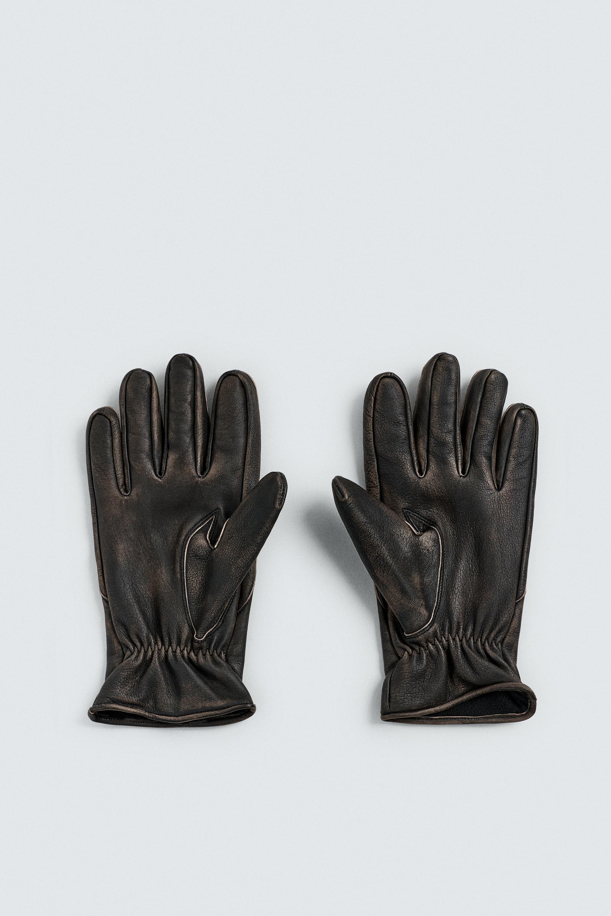 GUANTES PIEL LIMITED EDITION Negro ZARA España - Main Image