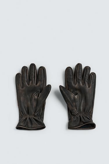 LIMITED EDITION LEATHER GLOVES - Black by Zara - Image 4