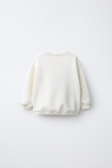 BEAR GRAPHIC SWEATSHIRT — Ecru 2