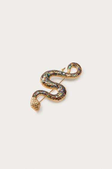 BROCHE SERPENT MARISA BERENSON X ZARA - Doré de Zara - Image 1