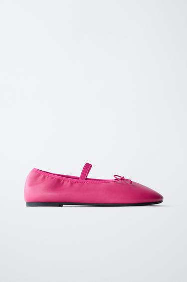 Zara BASIC BALLET FLATS - Magenta