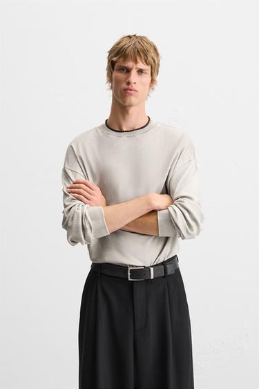 CAMISETA COM ESTAMPA SPRAY - Acinzentado da Zara