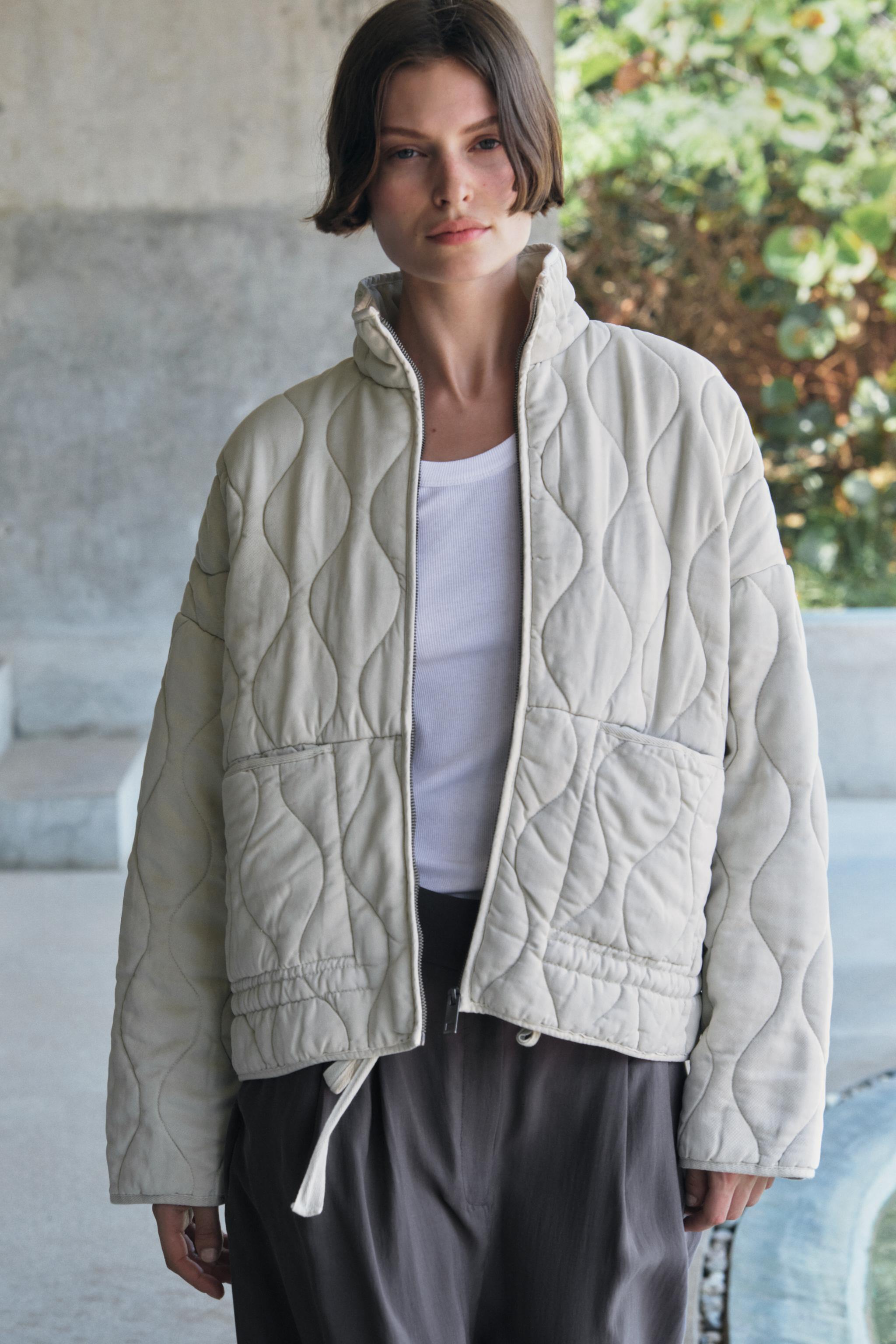 QUILTED JACKET ZW COLLECTION - Beige | ZARA Canada