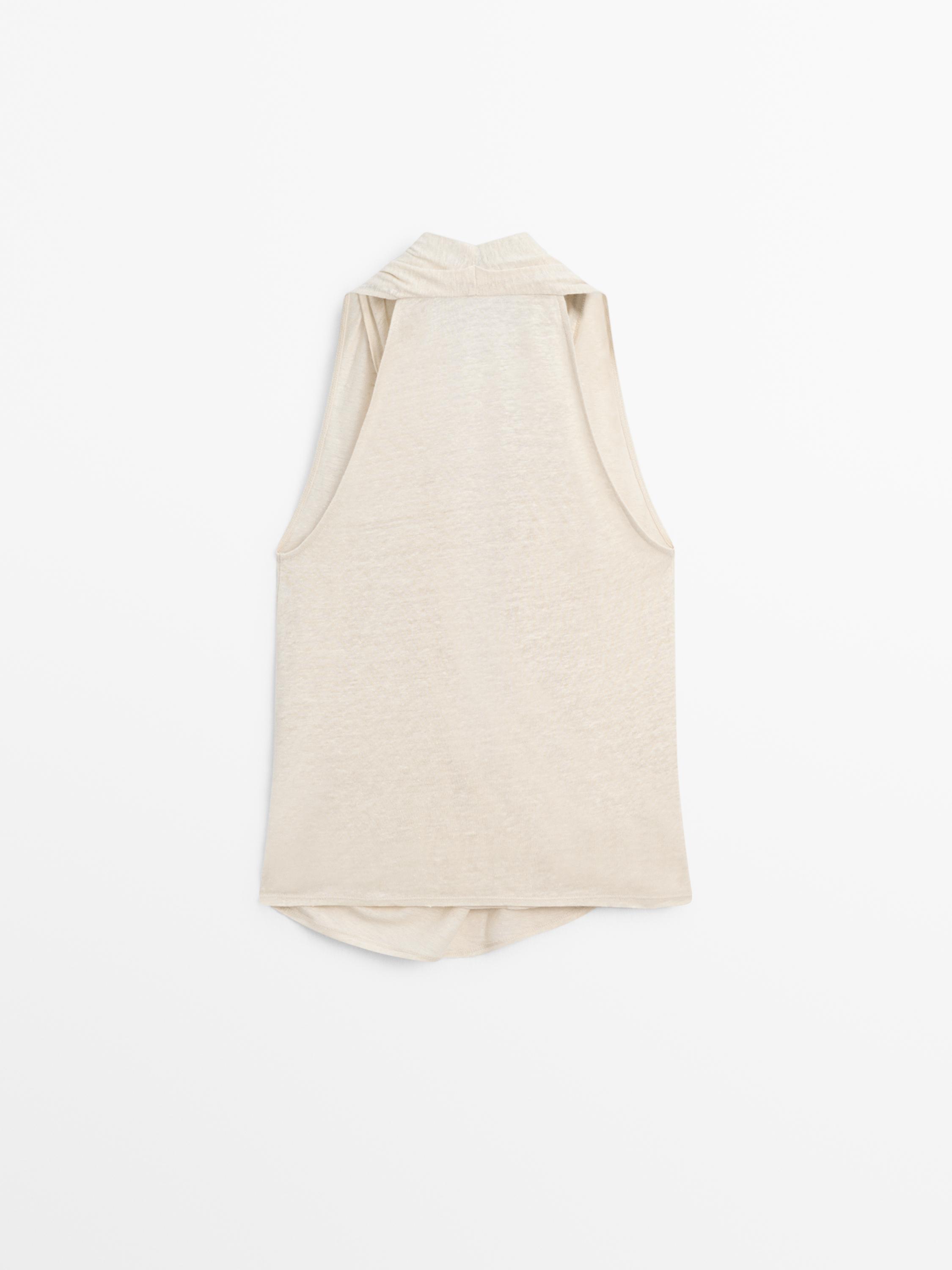Top croisé drapé