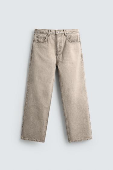 JEANS STRAIGHT ANKLE FIT ORIGINS - Zara-ს Light grey