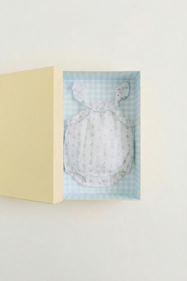 BRODERIE ANGLAISE FLORAL ROMPER - White by Zara - Image 4