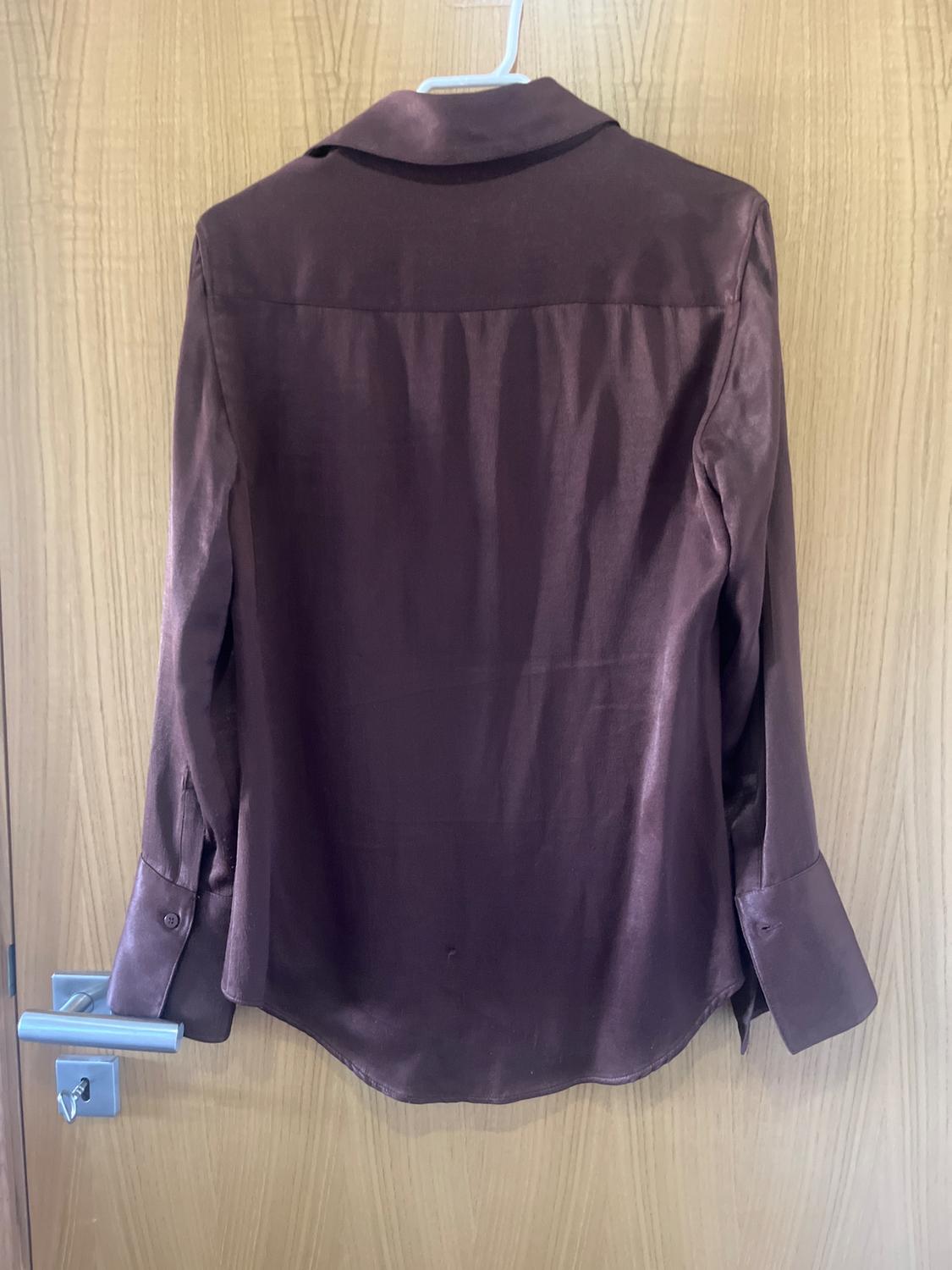 ZW COLLECTION SATIN SHIRT WITH POCKETS - Image 3