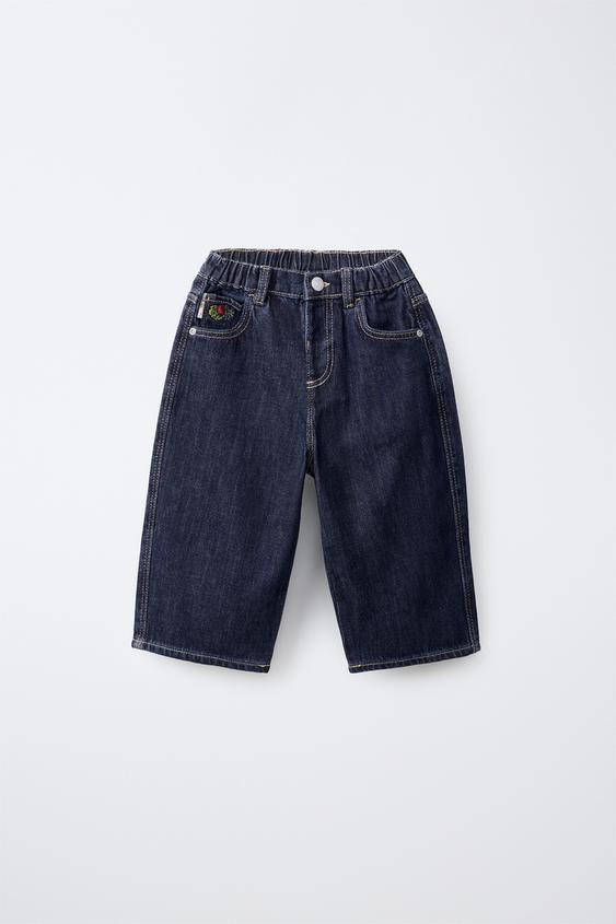 جينز باغي FRUIT OF THE LOOM™ - أزرق وسط الخاص بـ Zara - صورة 0