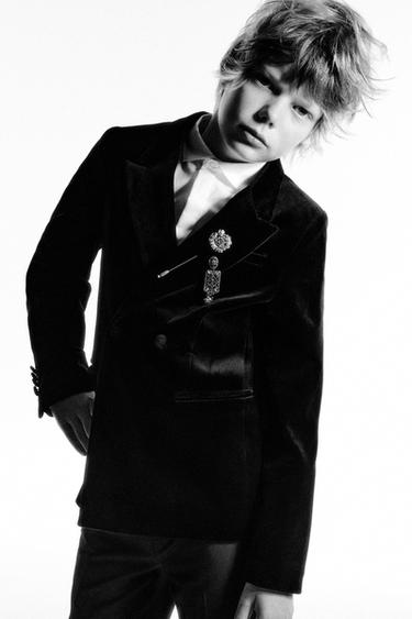 VELVET SUIT BLAZER - Black by Zara