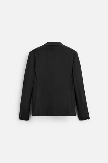 SLIM FIT SUIT BLAZER - Black by Zara - Image 7