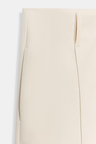 ZW COLLECTION STRAIGHT-LEG BERMUDA SHORTS WITH SEAM DETAIL - Beige by Zara - Image 5