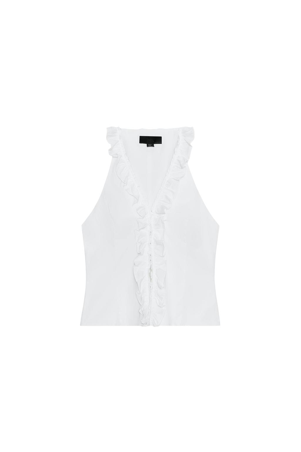 NYLON RUFFLED TOP - image 3