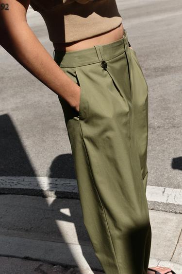 PANTALON CHINO DROIT - Kaki de Zara - Image 3