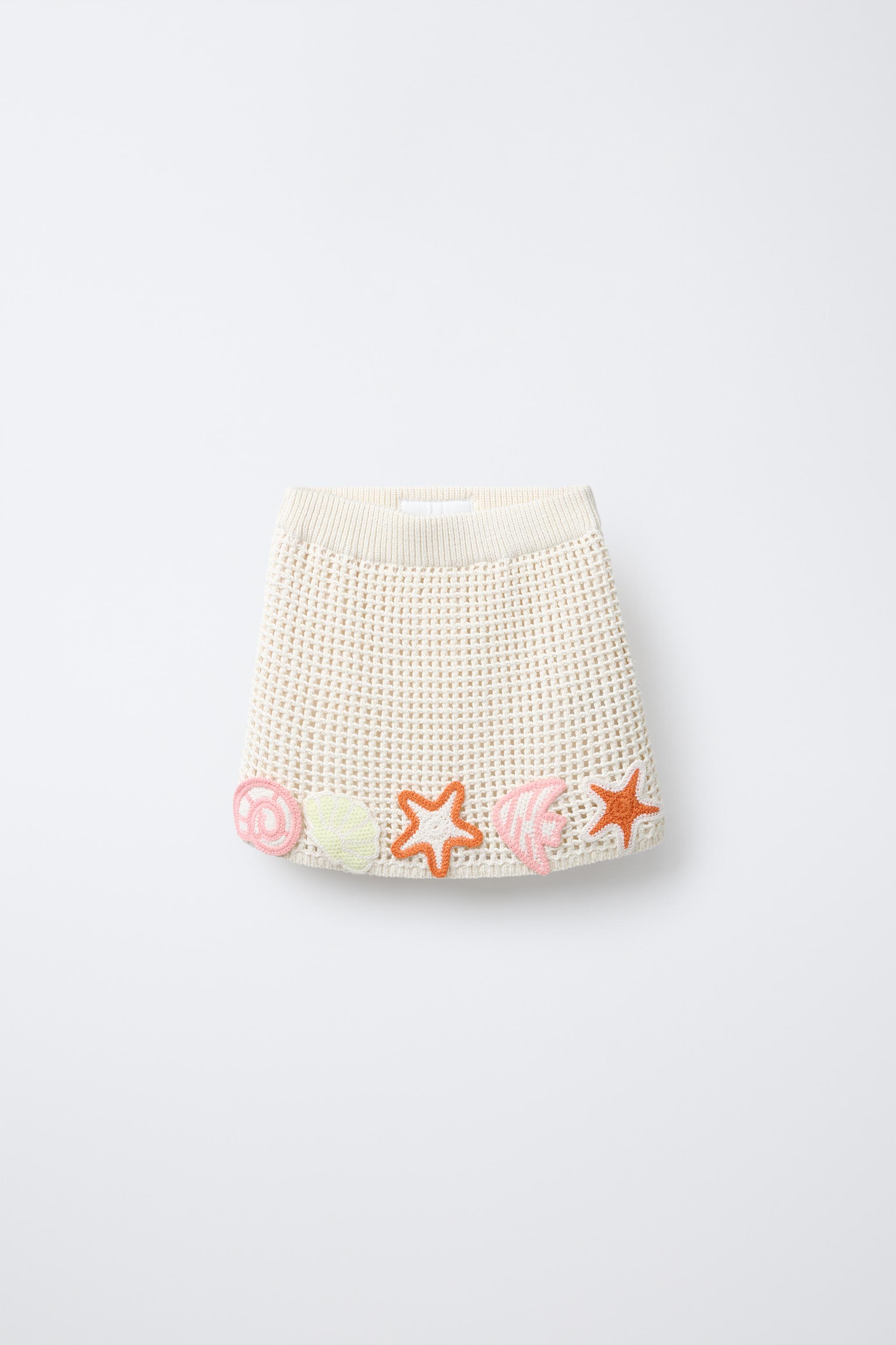 Èaphi scarf motif knit skirt EAPHI scarf motif knit skirt