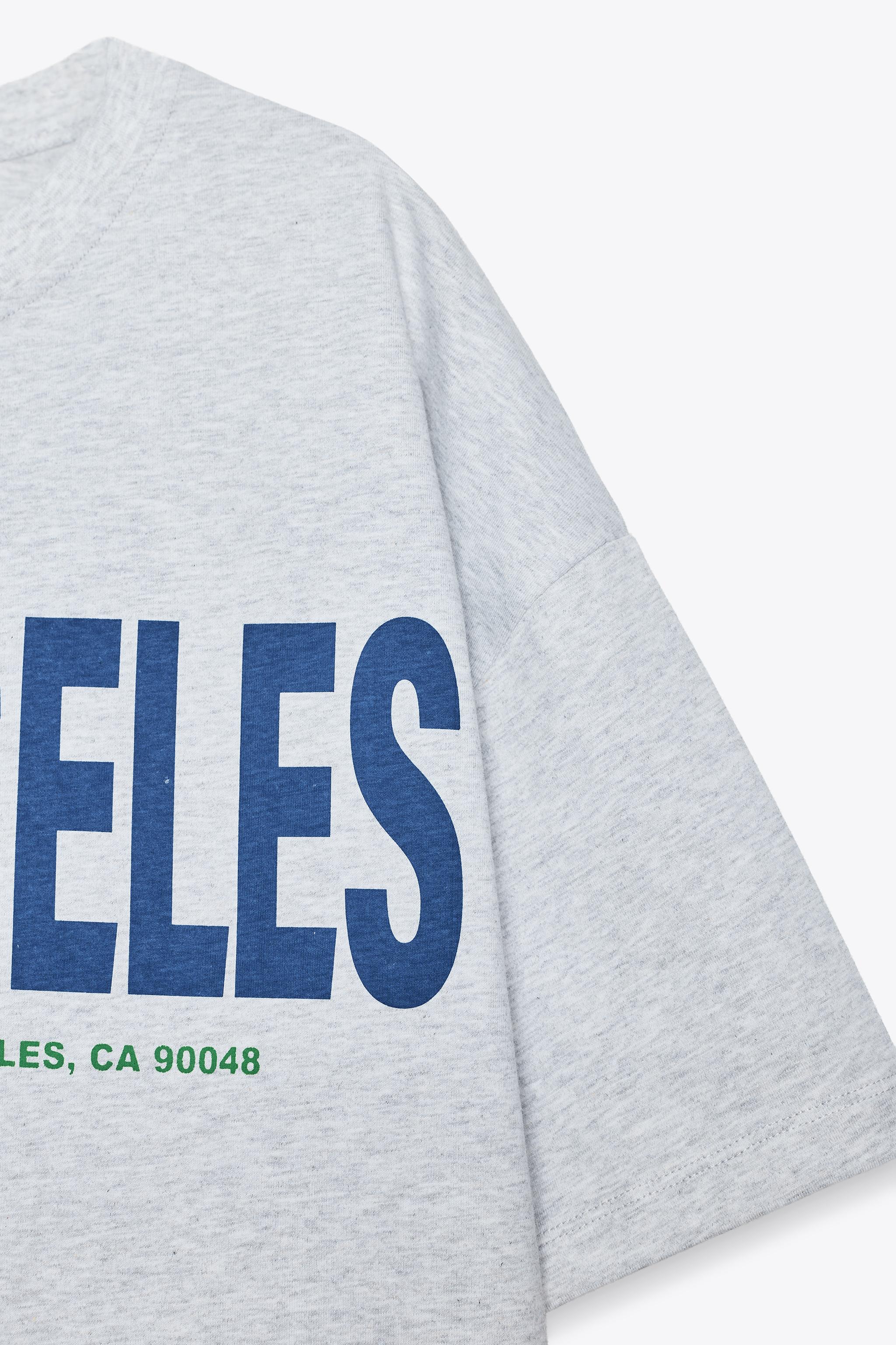 OVERSIZED TEXT T-SHIRT - White | ZARA United States