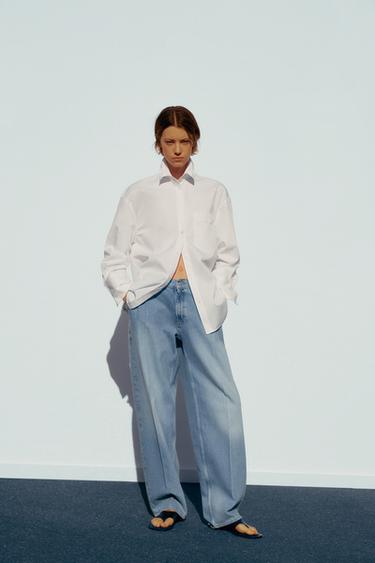 OVERSIZE SKJORTE - Hvid fra Zara - Billede 0