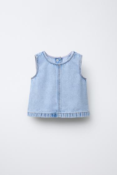 DENIM TOP - Light blue by Zara