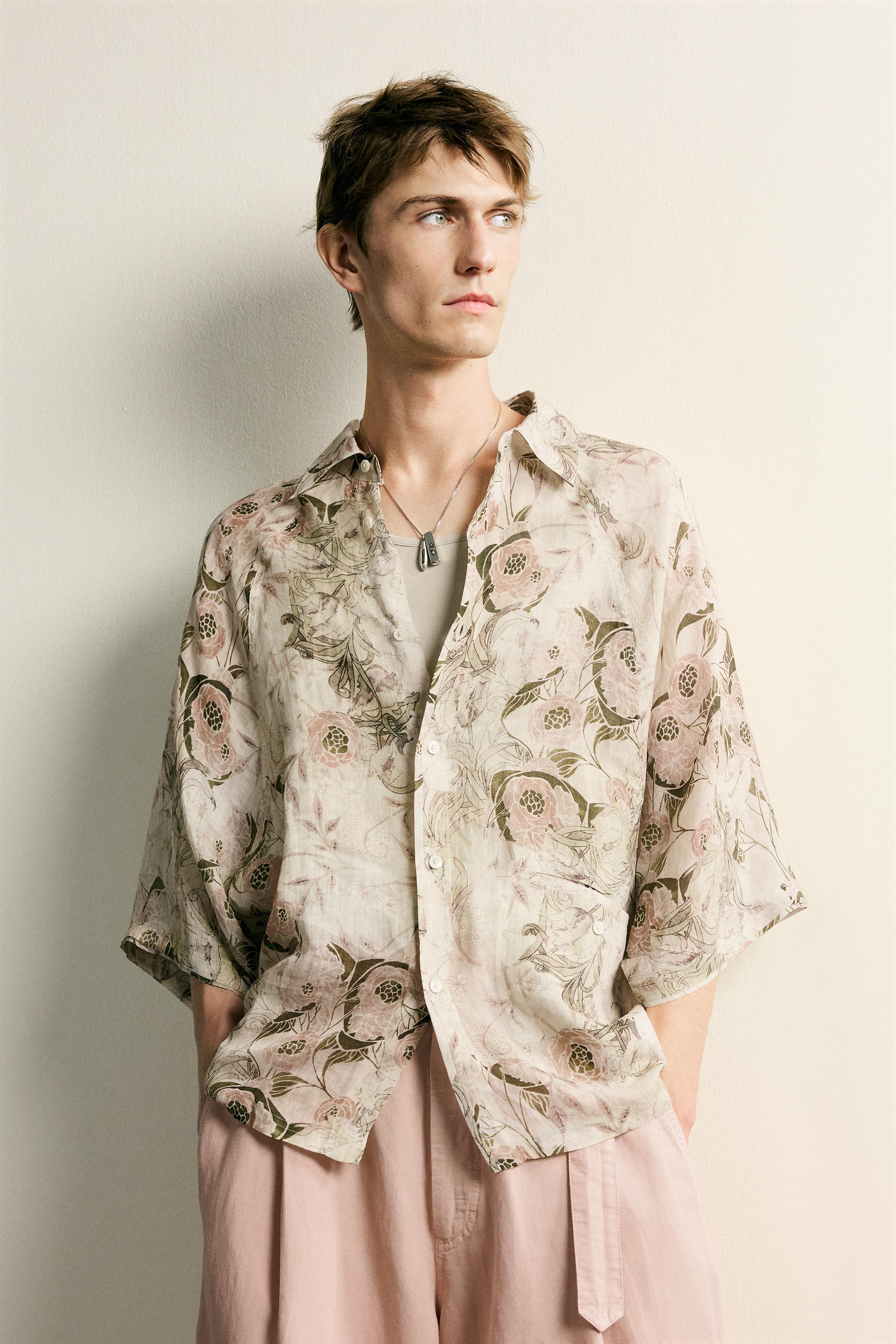 Zara Rngln Flwr Shrt görsel 6