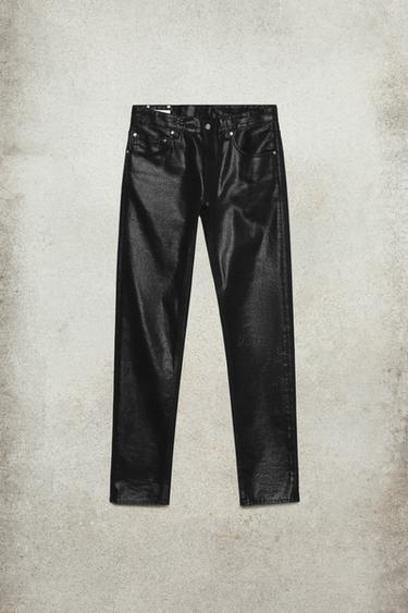 LUDOVIC DE SAINT SERNIN x ZARA 슬림핏 왁스드 진 - Zara 블랙