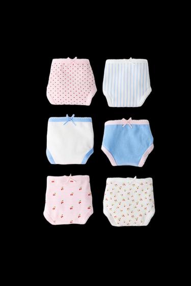 6-14 AÑOS/ PACK SEIS BRAGUITAS RAYAS Y CEREZAS - Multicolor de Zara - Imagen 0