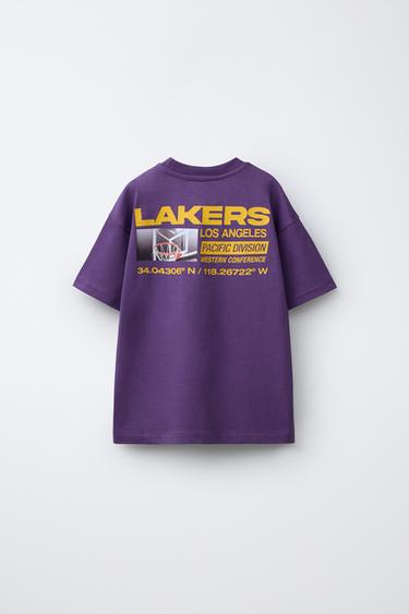 T-SHIRT IMPRIMÉ NBA - LOS ANGELES LAKERS - Violet de Zara - Image 1