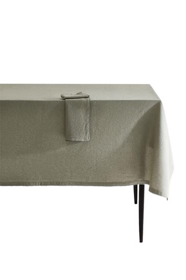 PLAIN DYED THREAD TABLECLOTH - Bluish by Zara