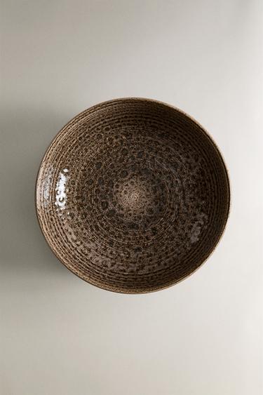 SOUP PLATE WITH RAISED DESIGN - Grey by Zara - Image 4